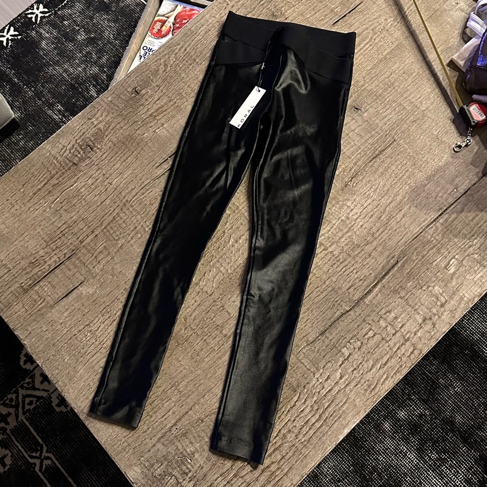 Koral Black Shine Leggings. - Picture 1 of 3